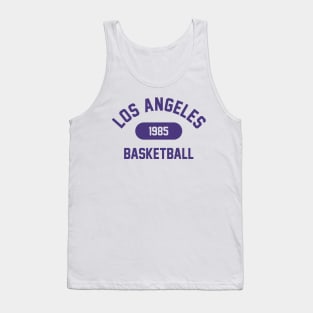 Retro 1985 Los Angeles Basketball Varsity Logo (Purple) Tank Top